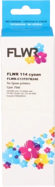 FLWR Epson 114 Inktfles cyaan