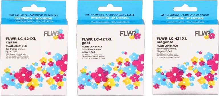 FLWR Brother LC-421XL Multipack kleur