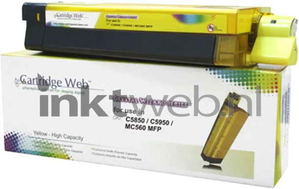 Oki C5950 geel Combined box and product