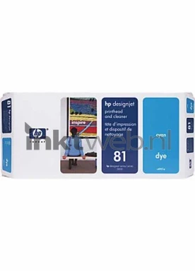 HP 81 printkop en printkopreiniger cyaan