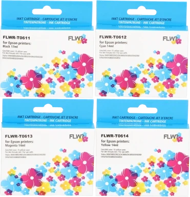 FLWR Epson T0615 multipack zwart en kleur