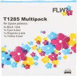 FLWR Epson T1285 multipack zwart en kleur Front box