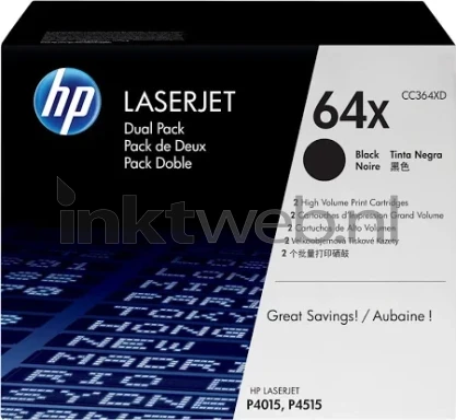 HP CC364XD zwart Front box