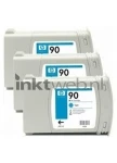 HP 90 3-Pack cyaan (Origineel)