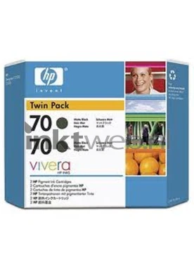 HP 70 Dubblepack mat zwart