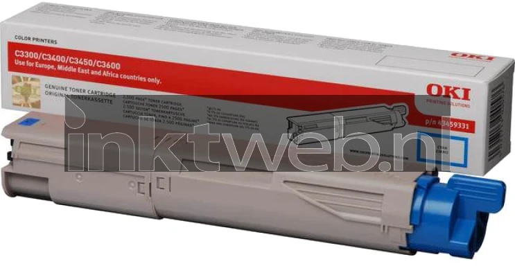 Oki C3300/C3400/C3450/C3600 Toner HC cyaan