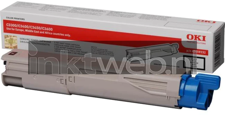 Oki C3300/C3400/C3450/C3600 Toner HC zwart