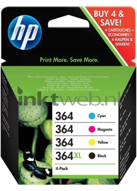 HP 364CMY en 364XLBK zwart en kleur