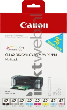 Canon CLI-42 8-pack zwart en kleur