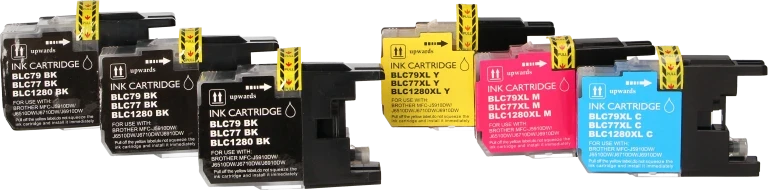 FLWR Brother LC-1280XL Multipack zwart en kleur