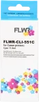 FLWR Canon CLI-551XL cyaan (Huismerk (compatible))