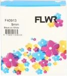 FLWR Dymo 40913 zwart op wit breedte 9 mm
