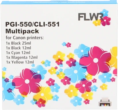 FLWR Canon CLI-551XL Multipack zwart en kleur