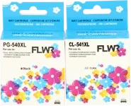 FLWR Canon PG-540XL / CL-541XL Multipack zwart en kleur Front box