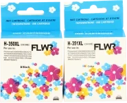 FLWR HP 350XL / 351XL Multipack zwart en kleur Front box