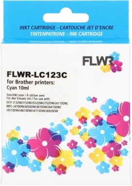 FLWR Brother LC-123 cyaan