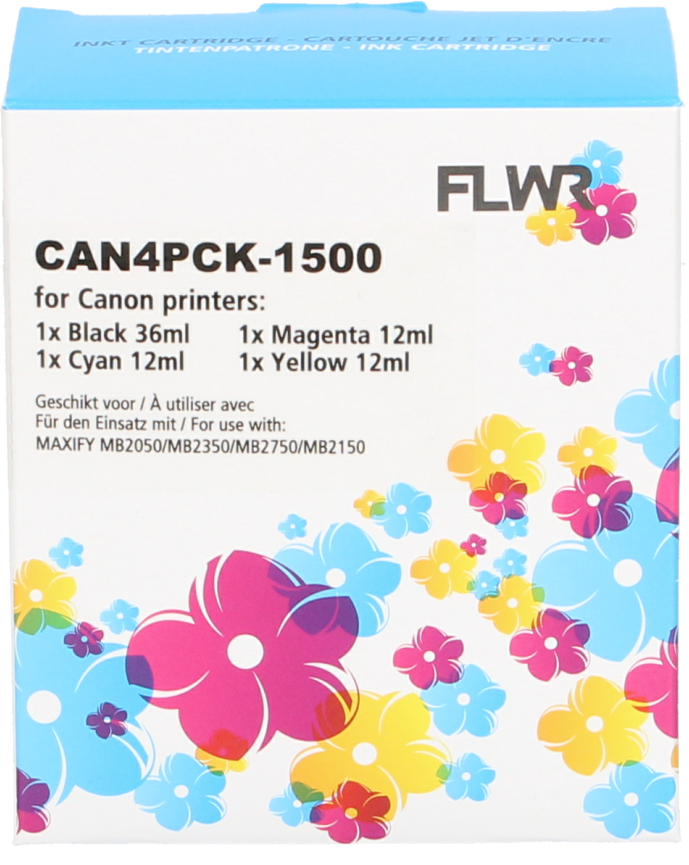FLWR Canon PGI-1500XL 4-pack zwart en kleur