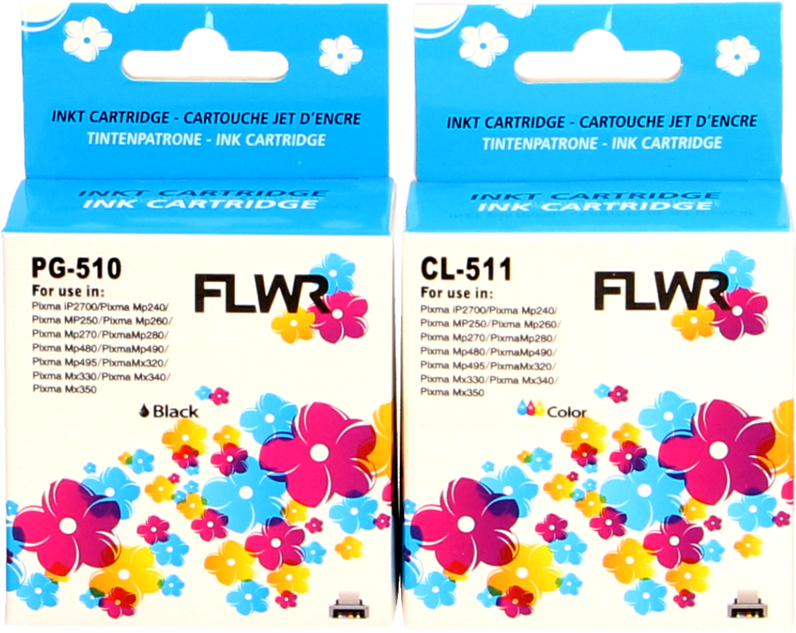 FLWR Canon PG-510/CL-511 Multipack zwart en kleur
