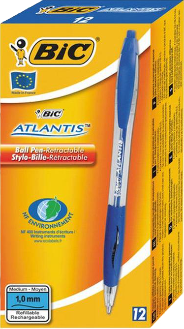 BIC Balpen Atlantis Classic 12-pack blauw