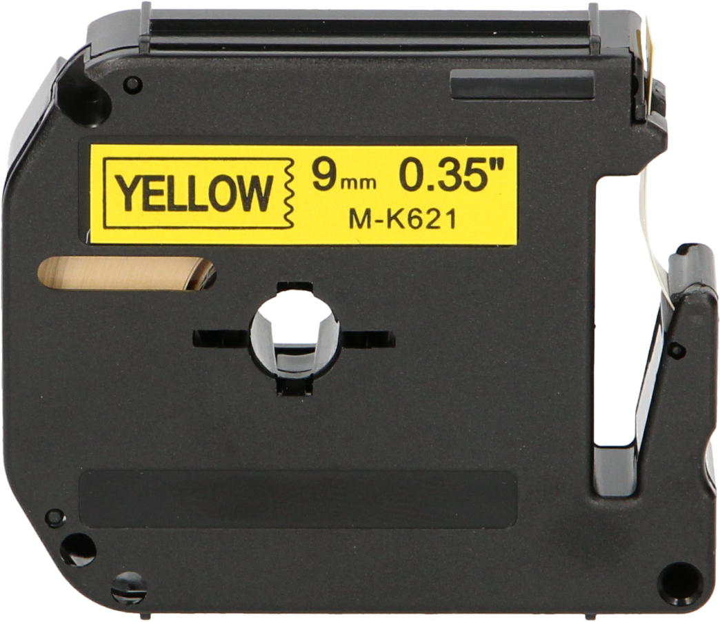 FLWR Brother  MK-621 zwart op geel breedte 9 mm