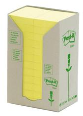 3M Post-it 38x51mm recycled 24-pack geel