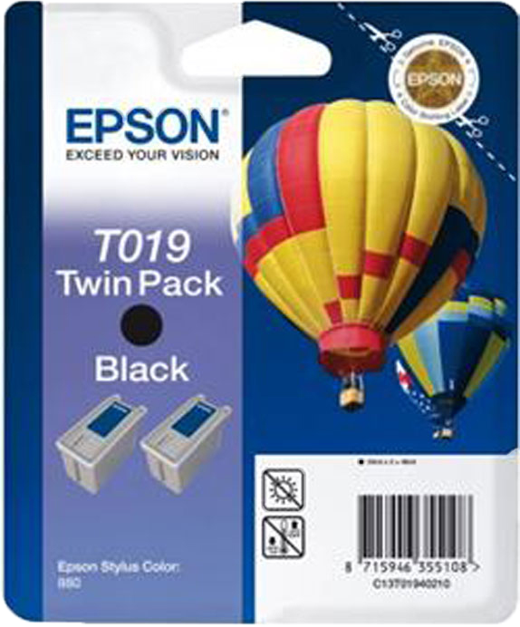 Epson T019 Double pack zwart