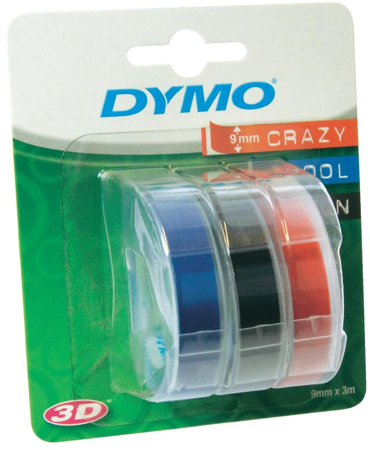 Dymo  S0847750 multipack 3 kleuren  op  breedte 9 mm