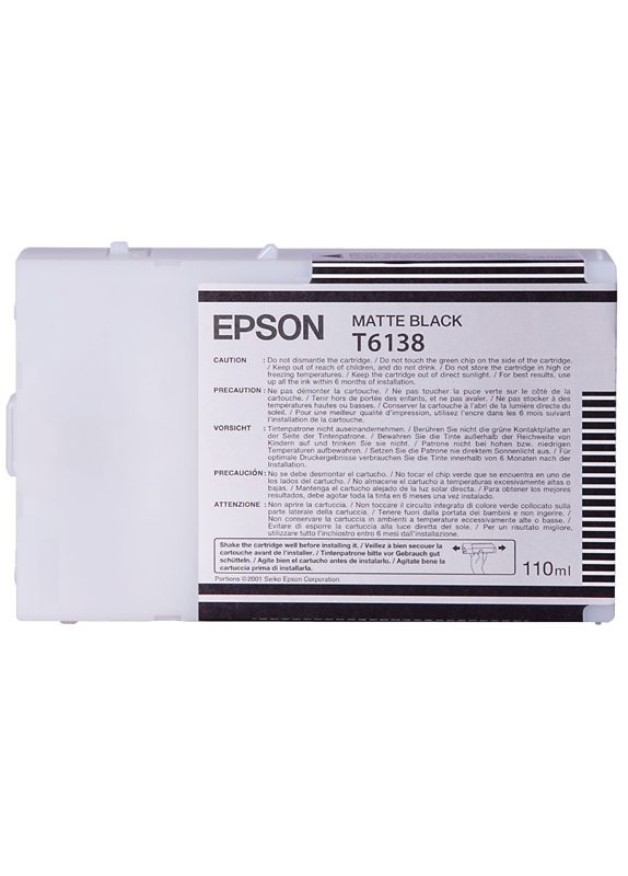 Epson T6138 mat zwart