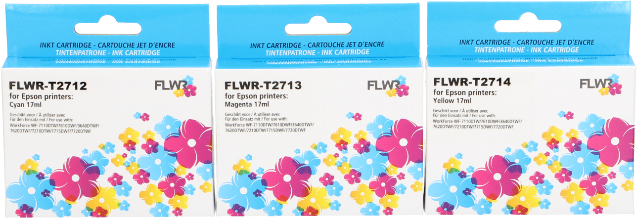FLWR Epson 27XL 3-pack kleur