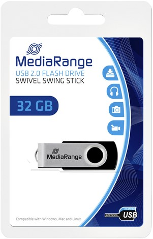 MediaRange USB-stick 32GB zwart