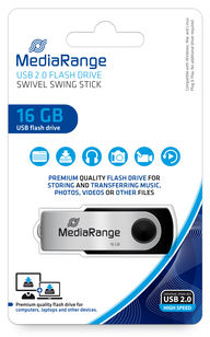 MediaRange USB flash drive 16GB zwart