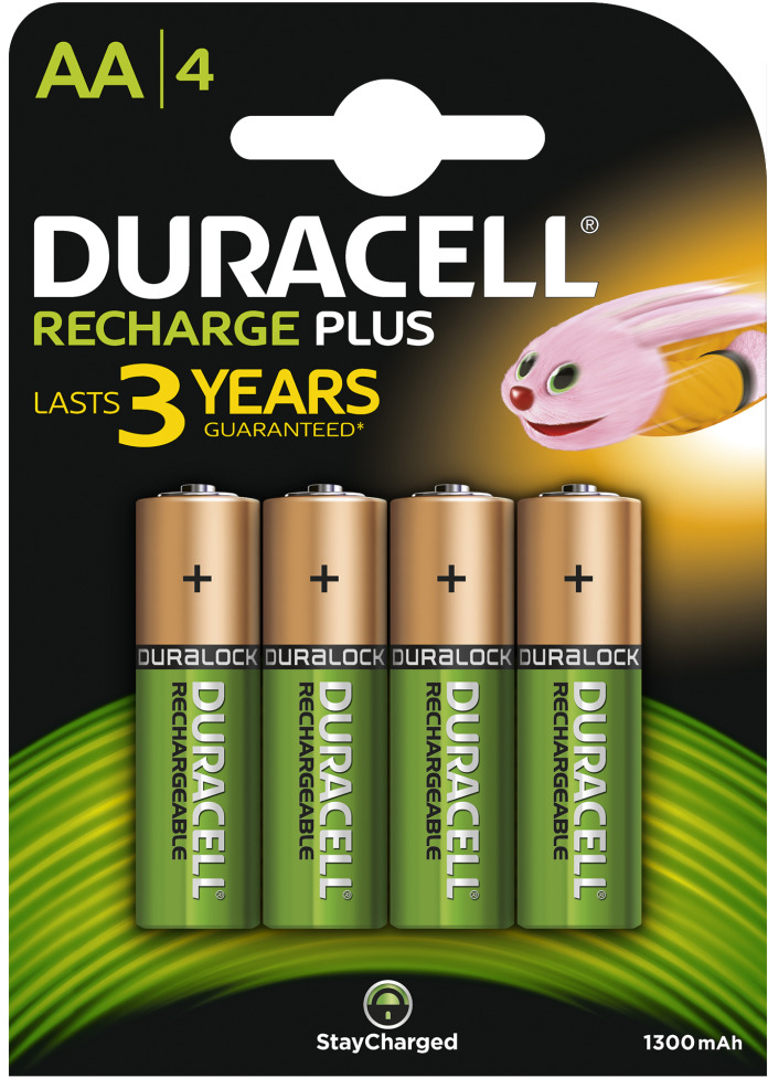 Duracell AA Rechargeable plus, 1300 mAh
