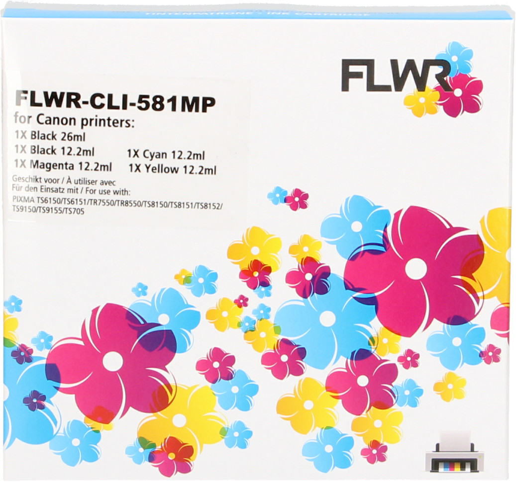 FLWR Canon CLI-581XXL Multipack zwart en kleur