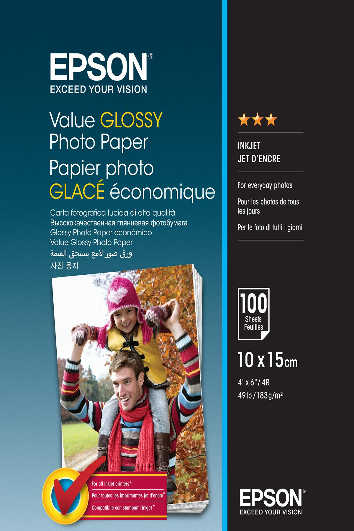 Epson  C13S400039 Fotopapier Glans | 10x15 | 183 gr/m² 100 vellen