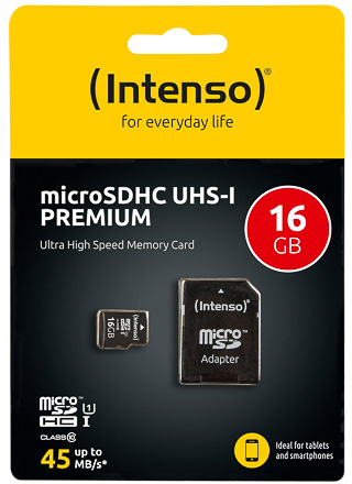 Intenso UHS-I micro SDHC kaart 16GB