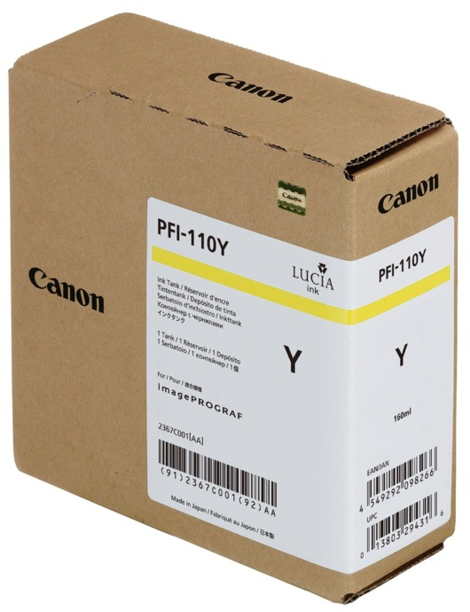 Canon PFI-110 inktfles geel