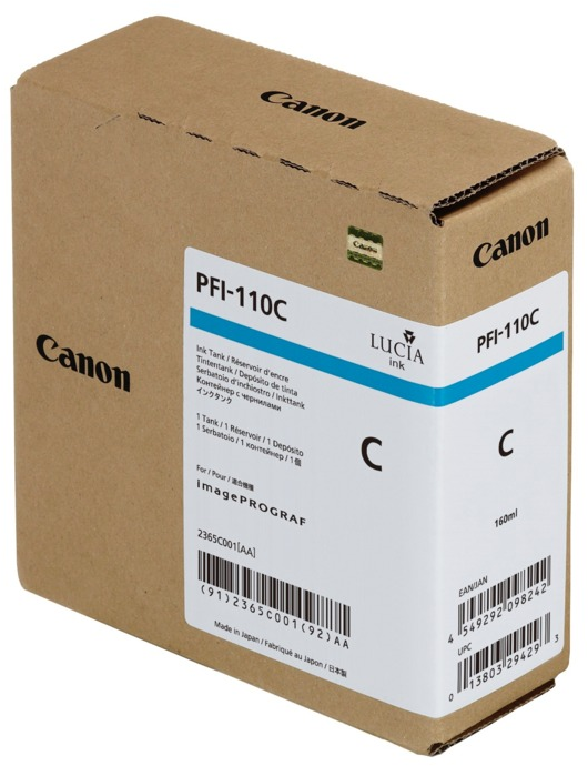 Canon PFI-110 inktfles cyaan