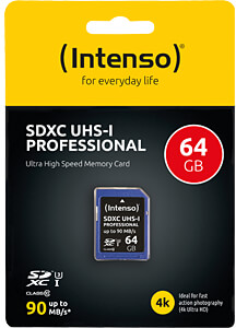 Intenso SDXC-kaart UHS-I Professional 64GB