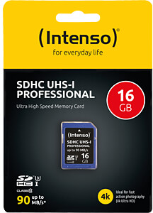 Intenso SDHC-kaart UHS-I Professional 16GB