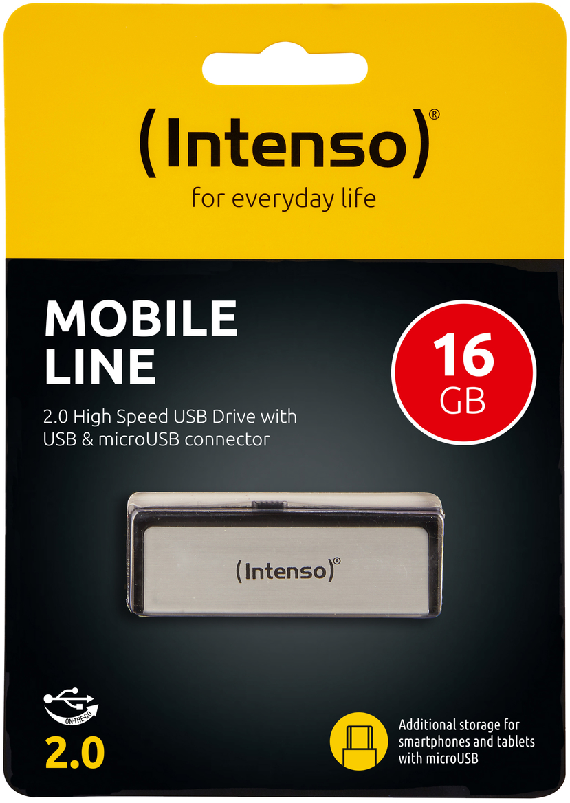 Intenso Mobile Line USB-stick 16GB zilver