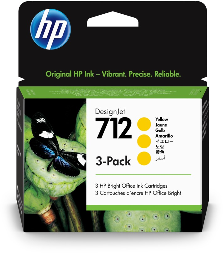 HP 712 3-pack geel