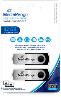 MediaRange USB flash drive 32GB 2-pack
