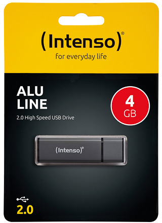 Intenso Alu Line USB stick 4GB Antraciet