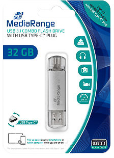 MediaRange USB 3.0 Type C combo flash drive 32GB