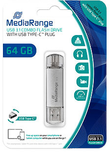 MediaRange USB 3.0 Type C combo flash drive 64GB