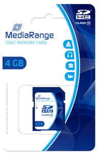 MediaRange SDHC memory card, Class 10, 4GB