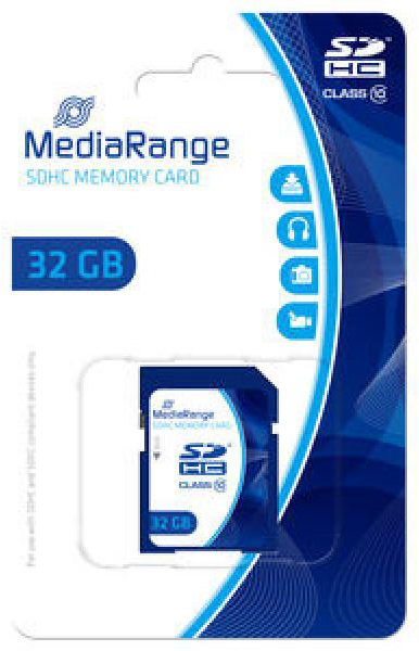 MediaRange SDHC memory card, Class 10, 32GB