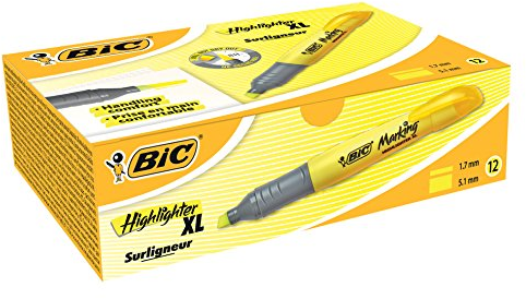 BIC Penvormige markers 10-pack geel