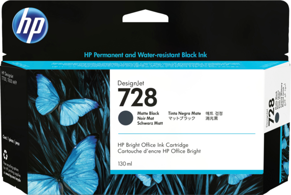 HP 728 mat zwart