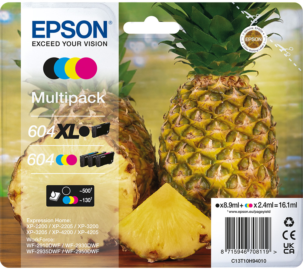 Epson 604XL / 604 Multipack zwart en kleur